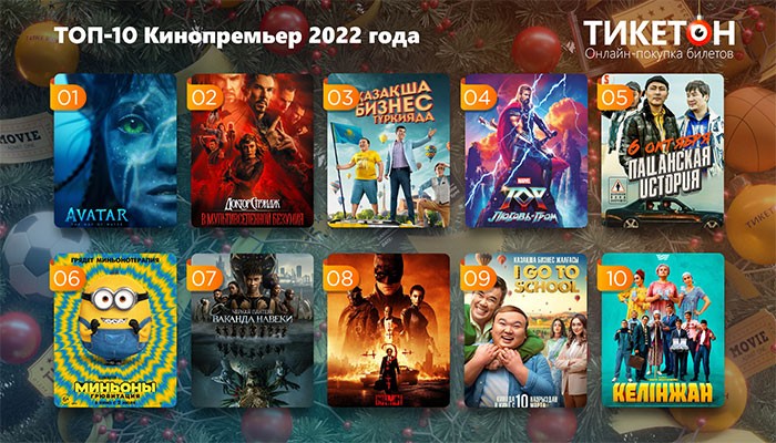 2022 жылғы үздік 10 фильм премьерасы
